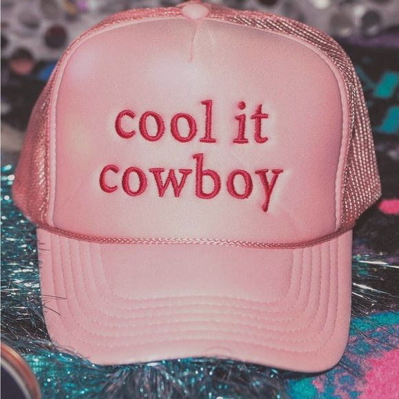 OTTO “Cool it Cowboy” Pink Trucker Hat - Picture 1 of 2